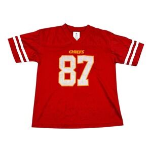 Kansas City Chiefs Football Jersey Boys Large Red NFL Kelce 87 Team Apparel